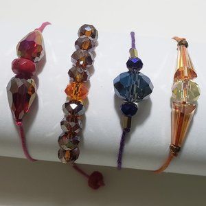 SET of 5 Unisex BRACELETS Fully Adjustable - Make a unique gift